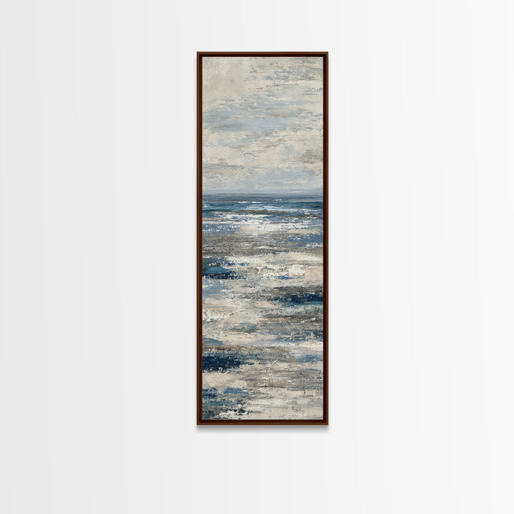 Abstract Ocean Horizon Framed Canvas Print, Beach Art, Abstract Art, Coastal Decor, Fine Art, Shore, Modern Art, Beach Wall Art, BEA-1x3-76