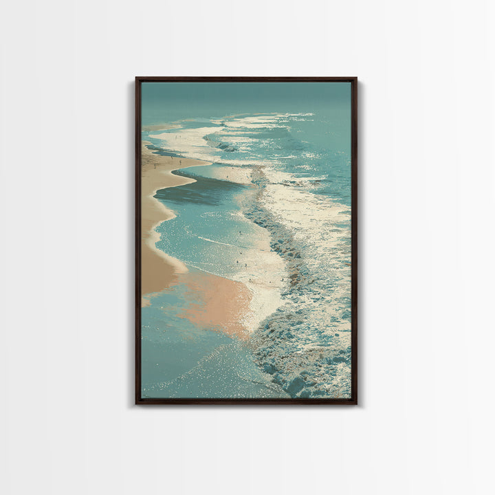 Aerial Turquoise Shoreline Canvas Print, Beach Art, Printable Art, Coastal Decor, Fine Art, Shore, Beach Wall Art, Coastal Art, BEA-2x3-81
