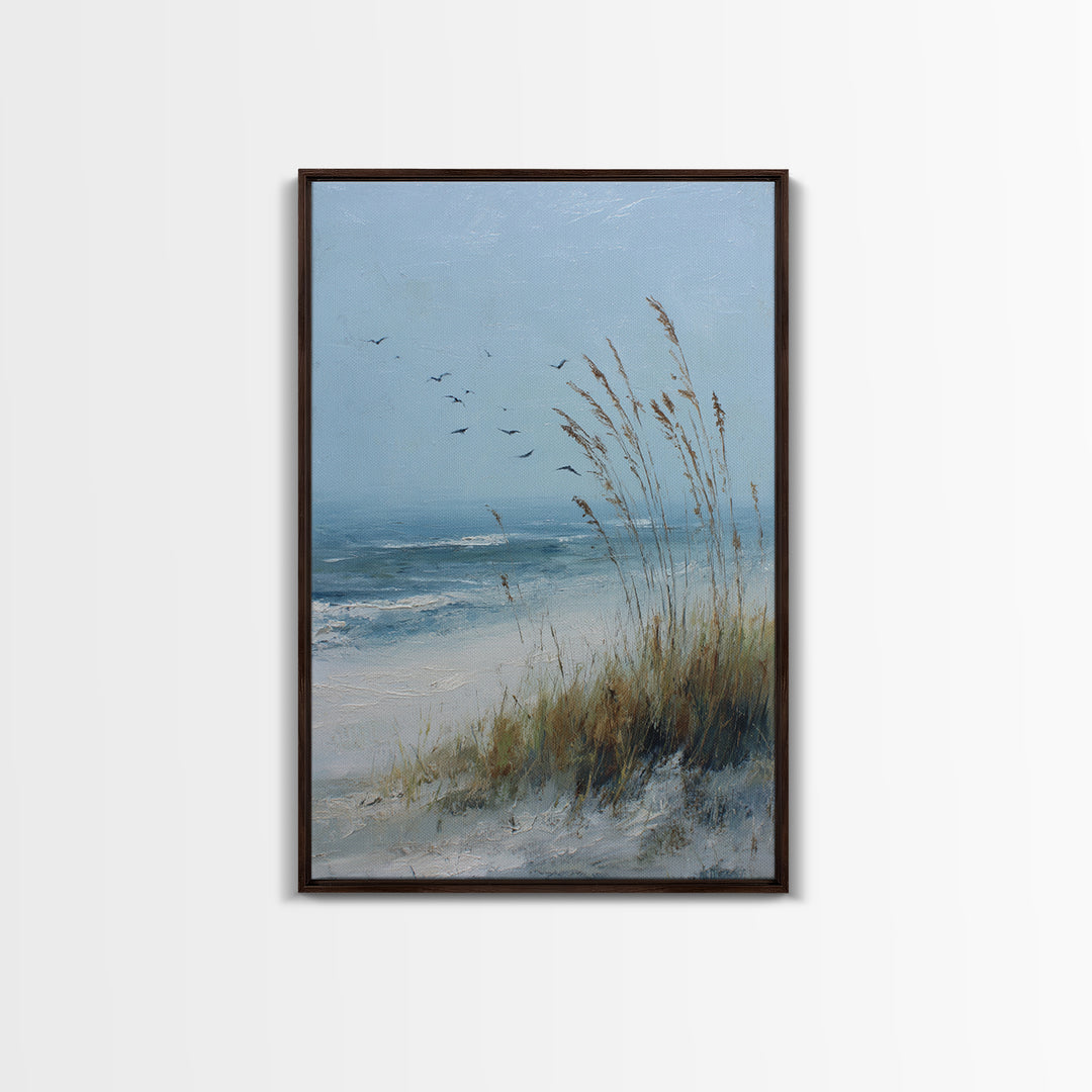 Sea Oats Swaying Framed Canvas Print, Beach Art, Abstract Wall Art, Coastal Decor, Fine Art, Shore, Coastal Art, Beach Print, BEA-2x3-85