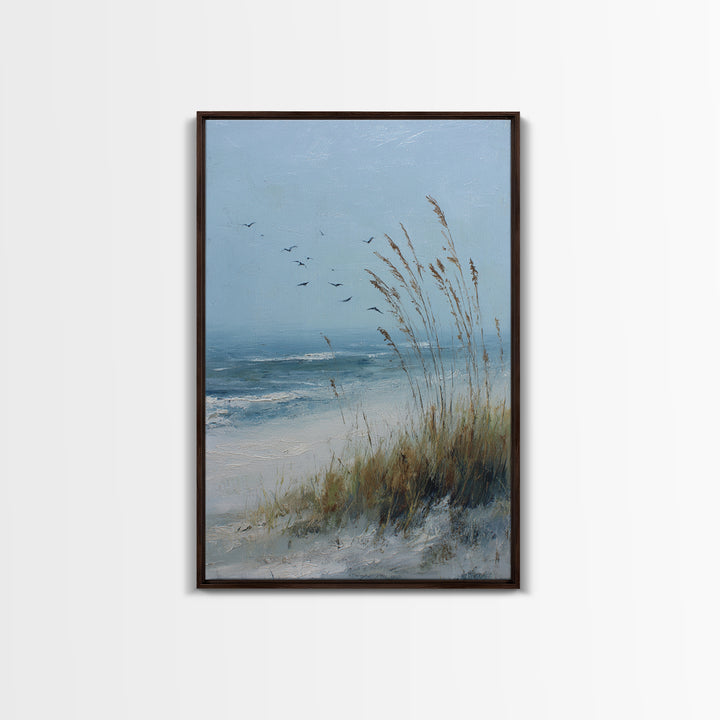 Sea Oats Swaying Framed Canvas Print, Beach Art, Abstract Wall Art, Coastal Decor, Fine Art, Shore, Coastal Art, Beach Print, BEA-2x3-85