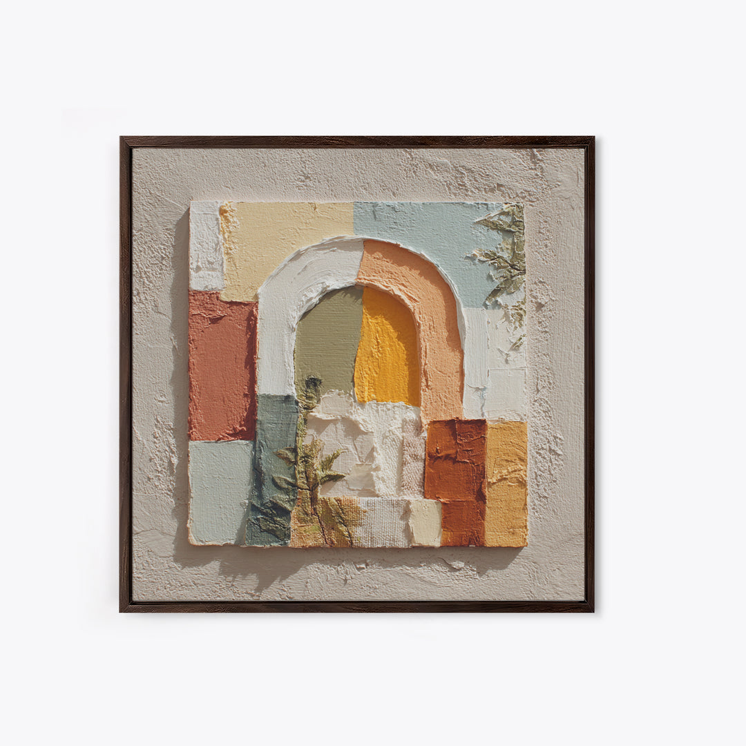 Neutral Rainbow Arches Canvas Print, Boho Art, Artwork, Living Room Decor, Fine Art, Bohemian, Boho Decor, Living Room Wall Art, BOH-1x1-3