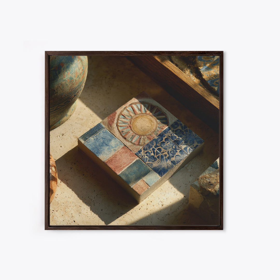 Mystic Hand Holding a Tiny Sun Canvas Print, Boho Art, Modern Decor, Living Room Decor, Oil Painting, Bohemian, Wall Decor, BOH-1x1-54