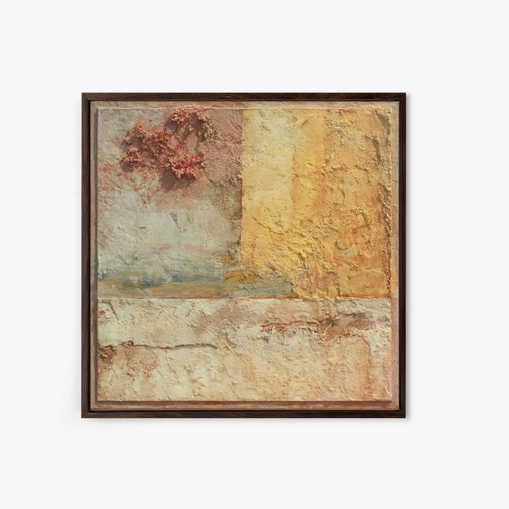 Earth Tone Mountain and River Abstraction Canvas Print, Boho Art, Modern Decor, Living Room Decor, Fine Art, Bohemian, BOH-1x1-59