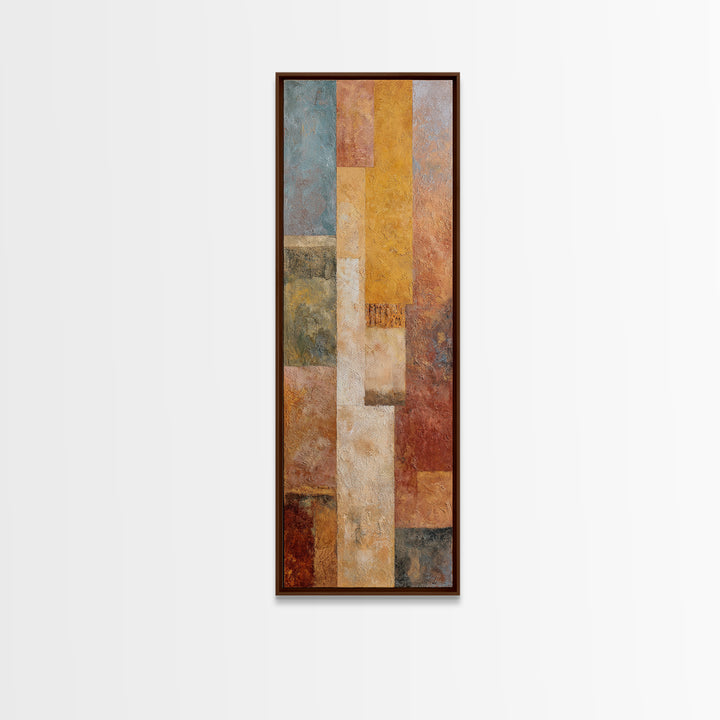 Desert Sun with Cactus and Warm Clay Canvas Print, Boho Art, Art Print, Living Room Decor, Oil Painting, Bohemian, BOH-1x3-13