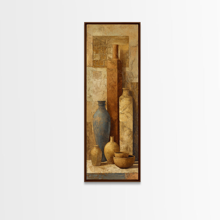 Wild Horse in Dusty Golden Light Canvas Print, Boho Art, Abstract Art, Living Room Decor, Bohemian 344, Set of Prints, BOH-1x3-44