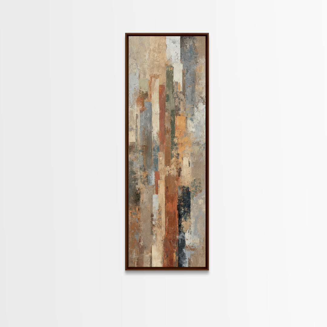 Warm Neutral Cactus Garden Illustration Canvas Print, Boho Art, Wall Print, Living Room Decor, Watercolor Art, Bohemian, BOH-1x3-6