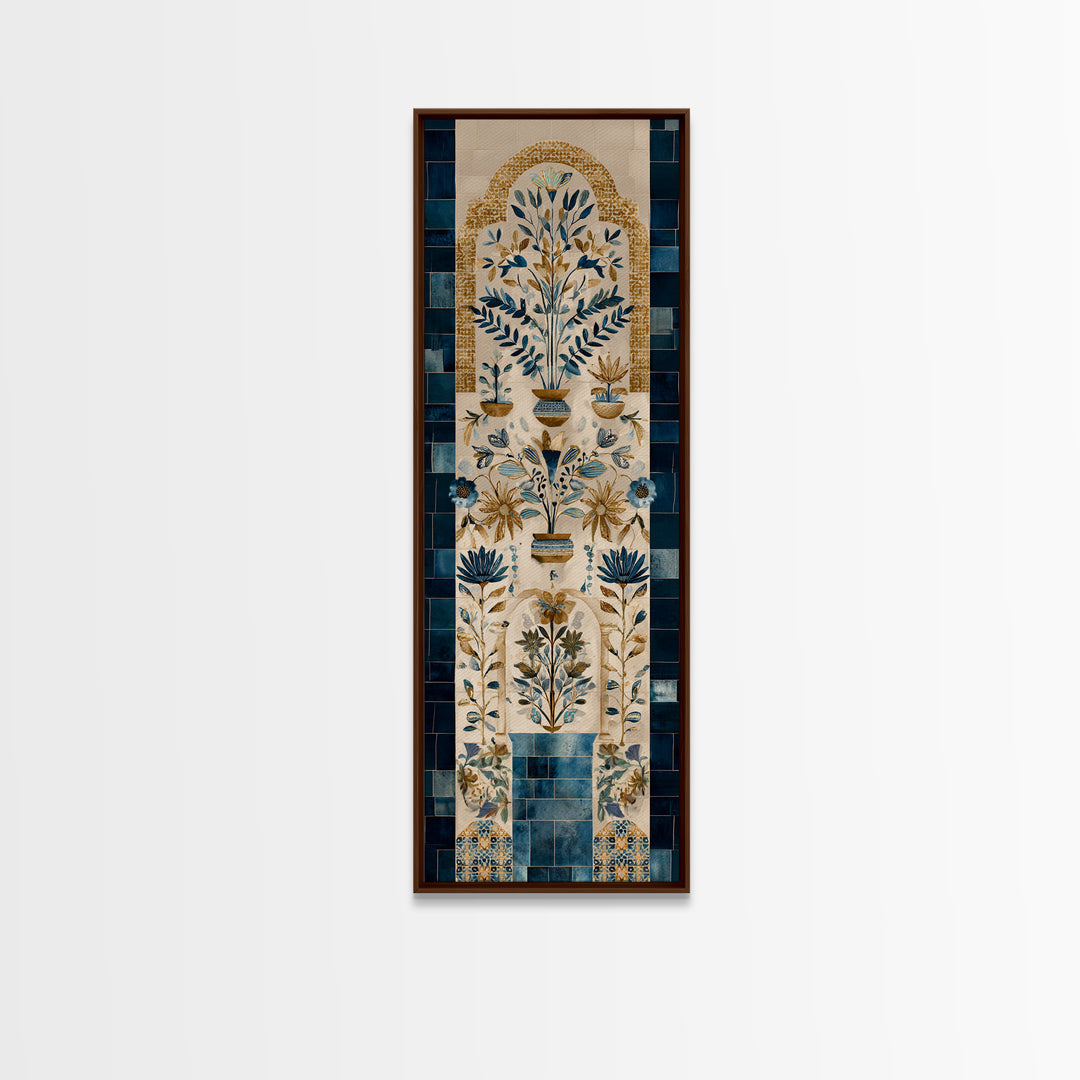 Hand Painted Moroccan Arch Canvas Print, Boho Art, Living Room Decor, Fine Art, Bohemian, Modern Decor, Fine Art Print, BOH-1x3-7