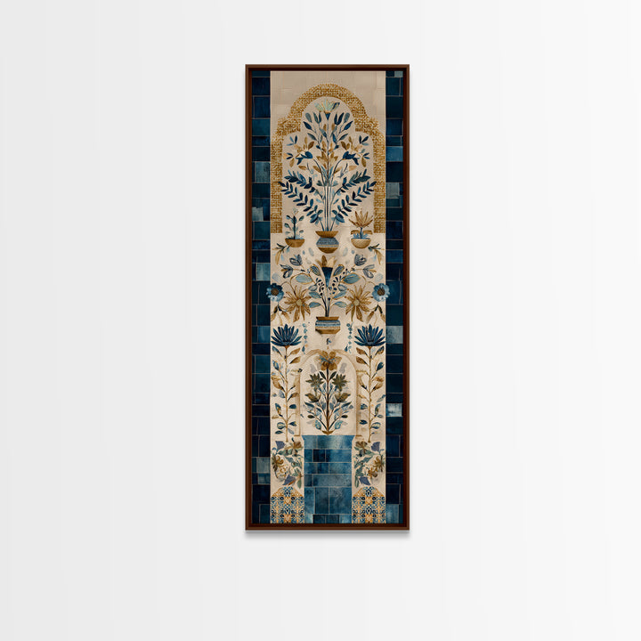 Hand Painted Moroccan Arch Canvas Print, Boho Art, Living Room Decor, Fine Art, Bohemian, Modern Decor, Fine Art Print, BOH-1x3-7