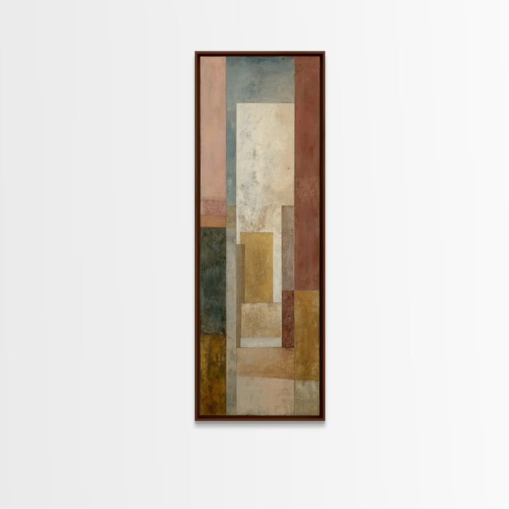 Sunrise over Rolling Dunes in Muted Peach Canvas Print, Boho Art, Wall Print, Living Room Decor, Bohemian, Minimalist Decor, BOH-1x3-81