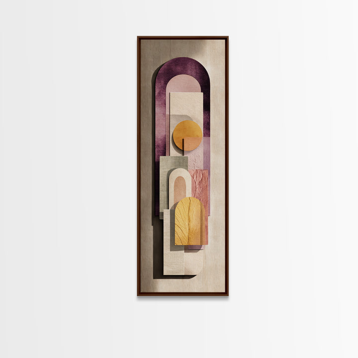 Neutral Rainbow Arches Framed Canvas Print, Boho Art, Wall Decor, Living Room Decor, Abstract Art, Bohemian, Art Nouveau, BOH-1x3-87