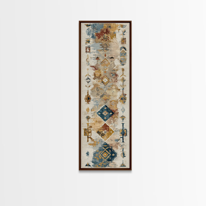 Tribal Neutral Pattern Canvas Print, Boho Art, Art, Living Room Decor, Fine Art, Bohemian, Wallart, Art Nouveau, Abstract Art, BOH-1x3-98