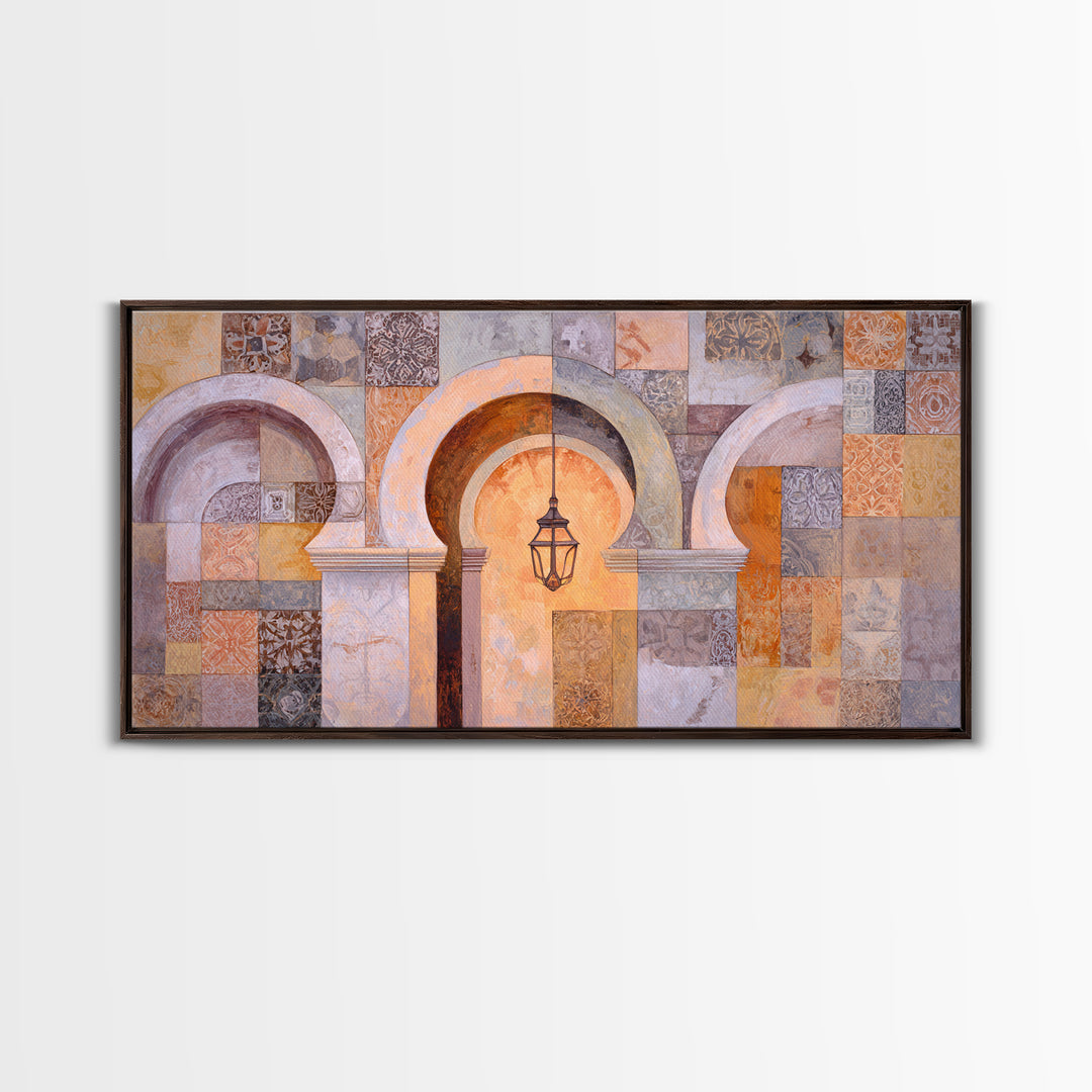 Neutral Rainbow Arches Canvas Print, Boho Art, Set of 3 Prints, Living Room Decor, Fine Art, Bohemian, Contemporary Art, BOH-2x1-71