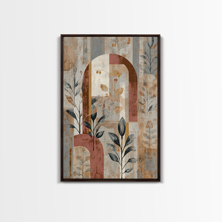 Neutral Rainbow Arches Canvas Print, Boho Art, Living Room Decor, Abstract Art, Bohemian, Modern Decor, Fine Art Print, BOH-2x3-35