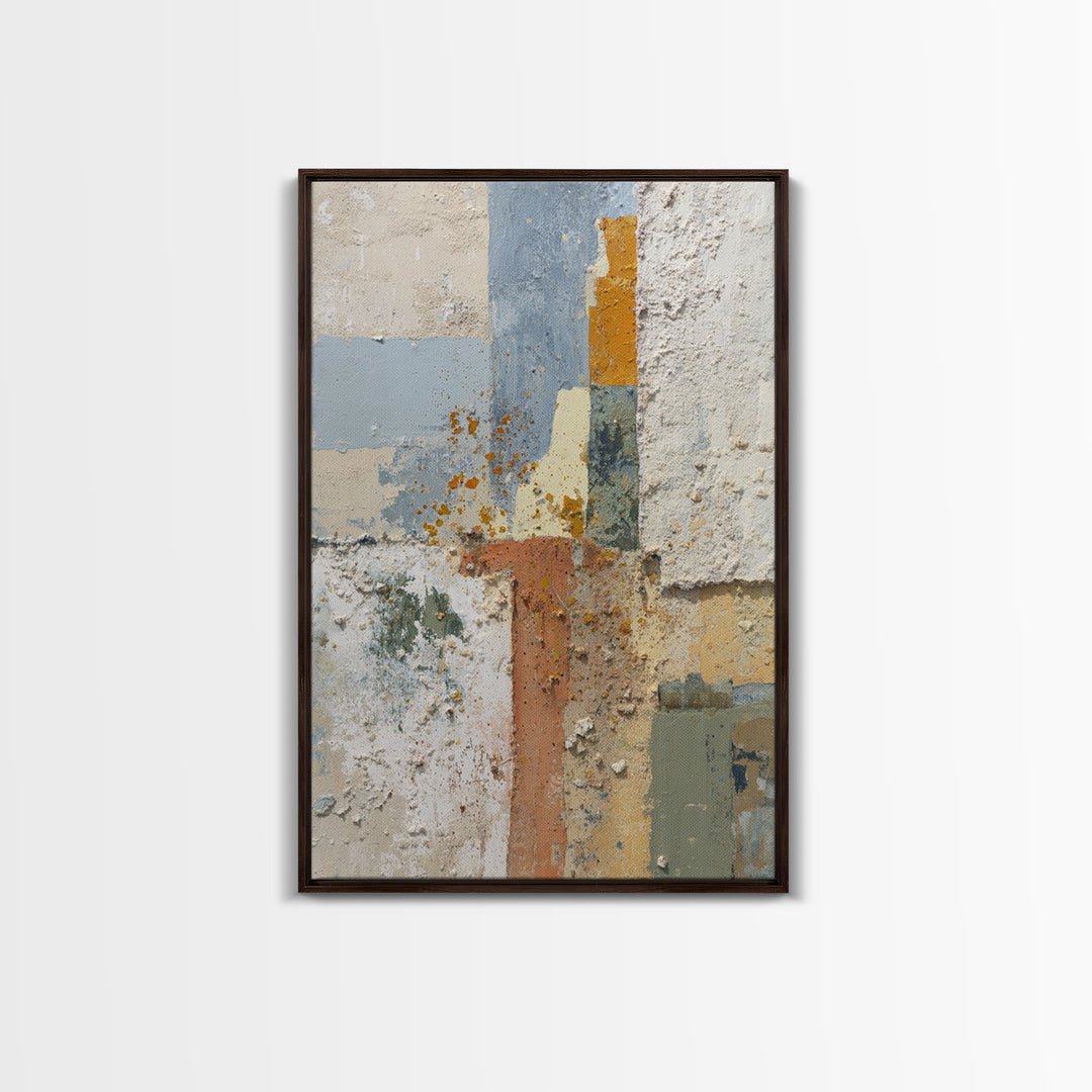 Abstract Clay Shapes Canvas Print, Boho Art, Abstract Art, Living Room Decor, Bohemian 472, Set of Prints, Wall Art Set, BOH-2x3-72