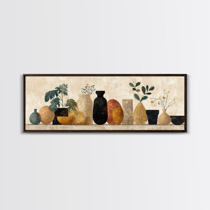 Minimal Black Line Figure Canvas Print, Boho Art, Art Print, Living Room Decor, Fine Art, Bohemian, Printable Art, BOH-3x1-100