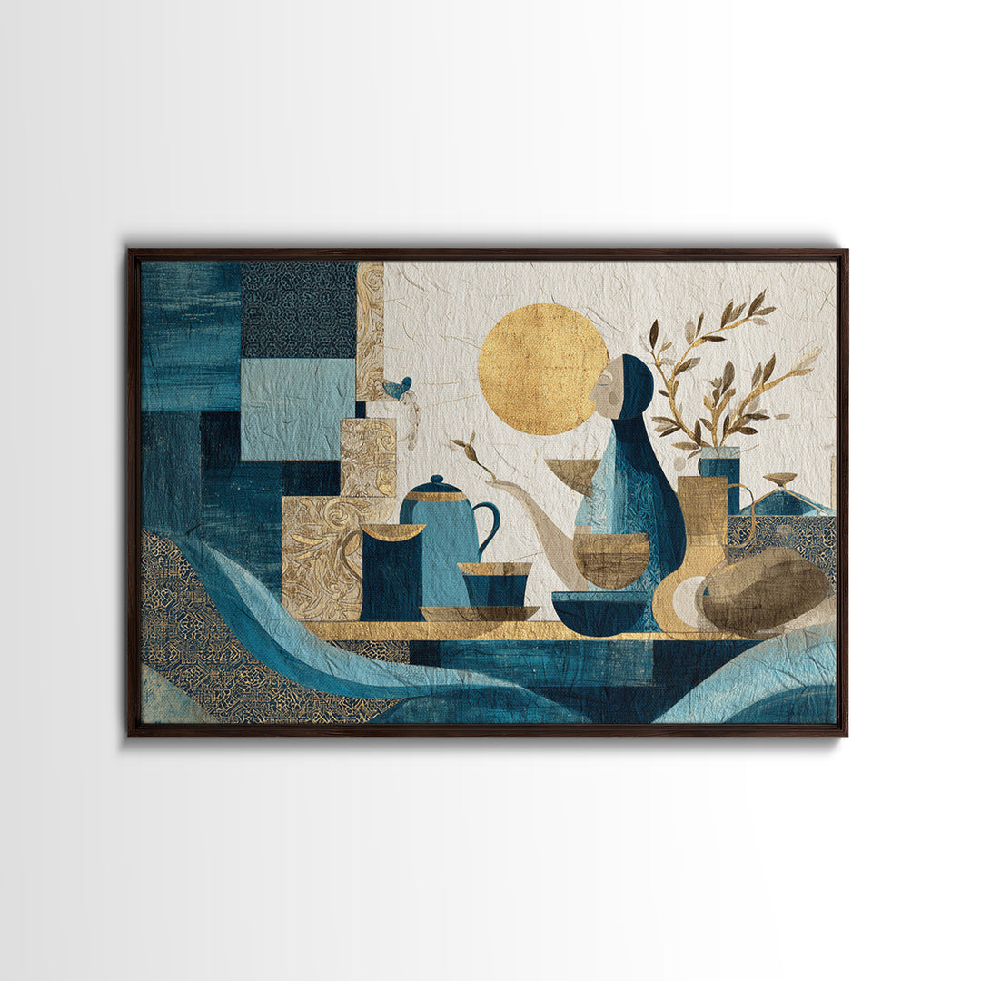 Mystic Hand Holding a Tiny Sun Canvas Print, Boho Art, Set of 3 Prints, Living Room Decor, Watercolor Art, Bohemian, BOH-3x2-58