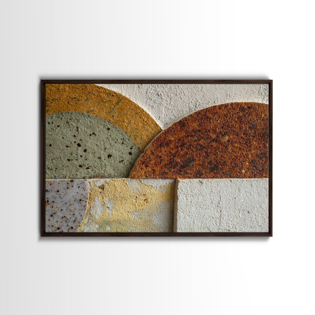 Abstract Clay Shapes Canvas Print, Boho Art, Printable Wall Art, Living Room Decor, Fine Art, Bohemian, Abstract Wall Art, BOH-3x2-68
