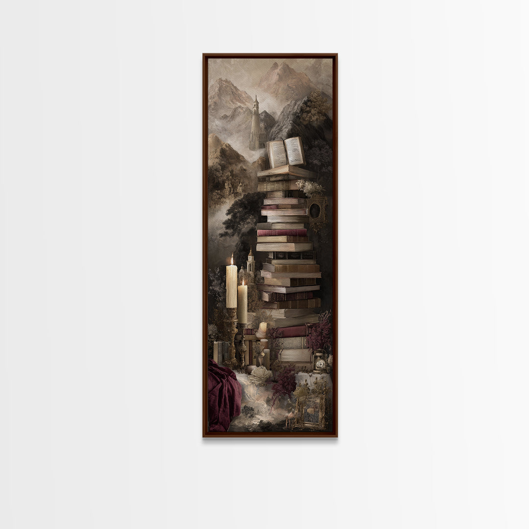 Literary Map Fantasy Landscape Canvas Print, Bookstore Art, Book Nook Decor, Bookstore Decor, Fine Art, Literary, Room Decor, BOO-1x3-5