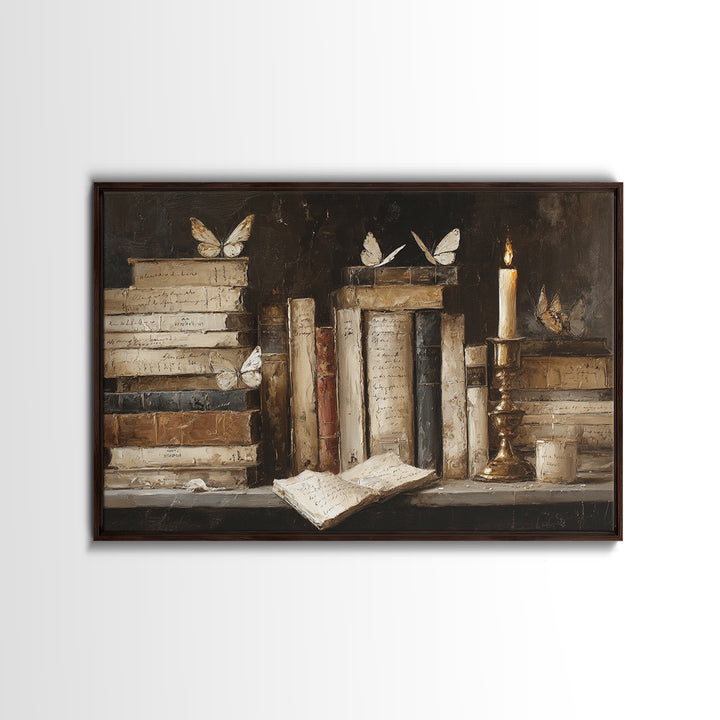 Open Book Releasing Painted Butterflies Canvas Print, Bookstore Art, Pastel Wall Art, Bookstore Decor, Fine Art, Literary, BOO-3x2-56