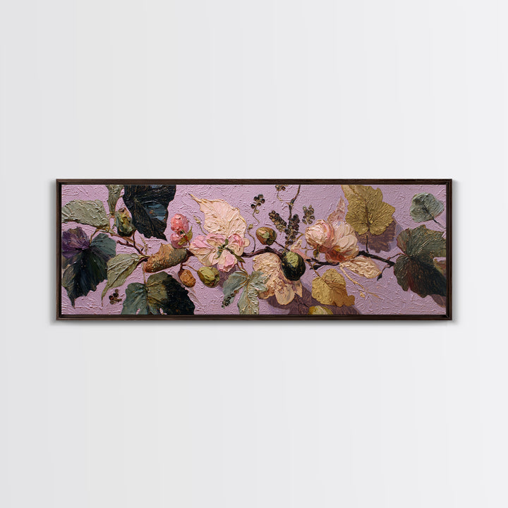Autumn Leaves Specimen Collection Canvas Print, Botanical Art, Gallery Decor, Living Room Decor, Fine Art, Botanic, Wall Art, BOT-3x1-36