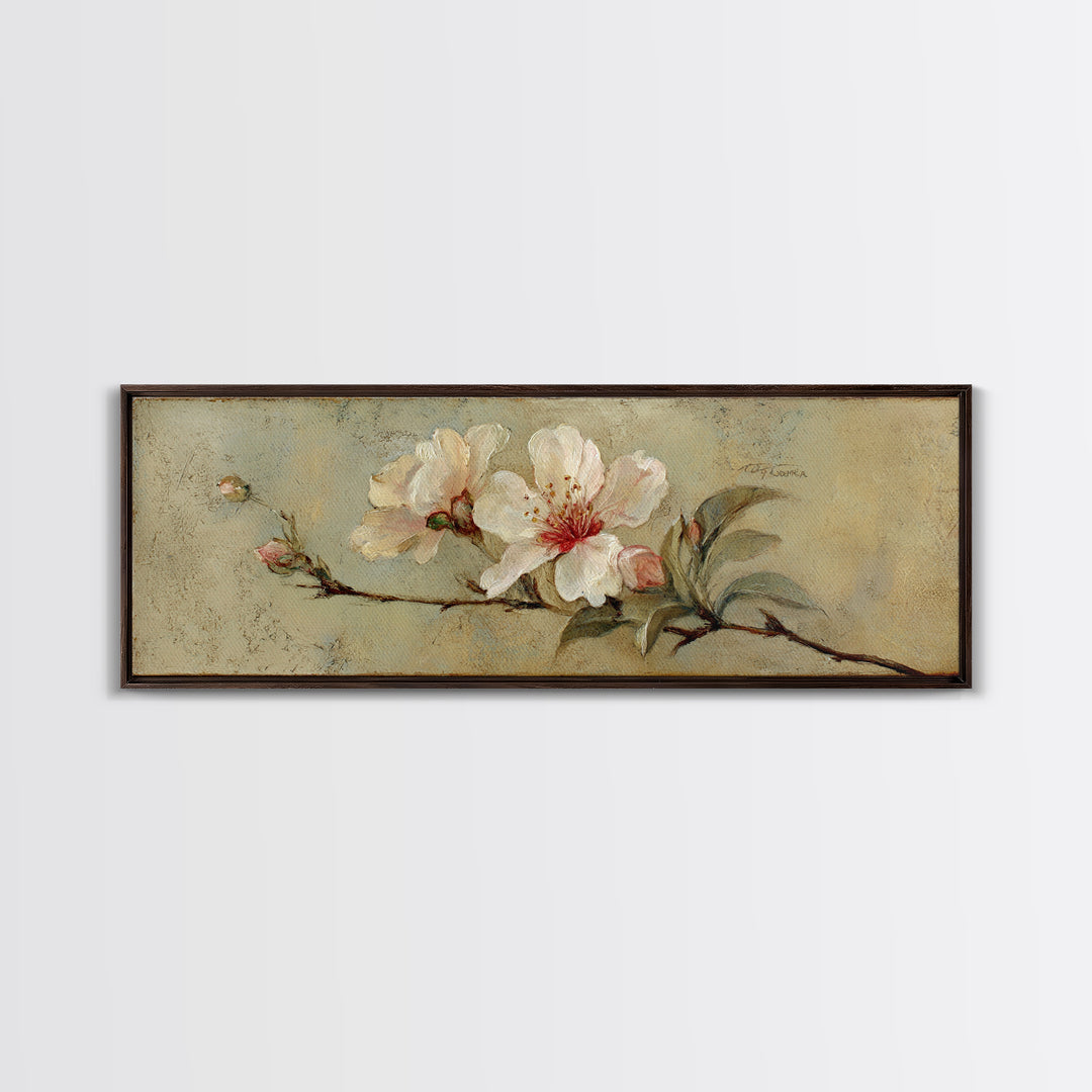 Delicate Wildflower Study Canvas Print, Botanical Art, Art Print, Living Room Decor, Fine Art, Botanic, Digital Print, BOT-3x1-91