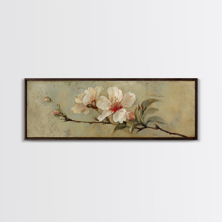 Delicate Wildflower Study Canvas Print, Botanical Art, Art Print, Living Room Decor, Fine Art, Botanic, Digital Print, BOT-3x1-91
