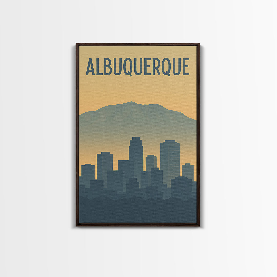 Albuquerque Travel Poster, Canvas Print, Mid Century Travel Art, Albuquerque Poster Print, Fine Art Print, Home Office Decor, Design 2
