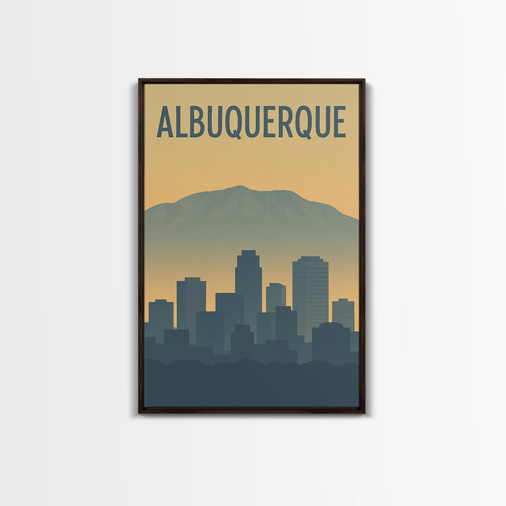 Albuquerque Travel Poster, Canvas Print, Mid Century Travel Art, Albuquerque Poster Print, Fine Art Print, Home Office Decor, Design 2