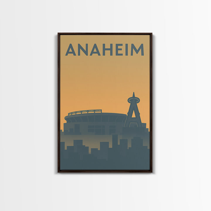 Anaheim California Travel Poster, Canvas Print, City Poster Art, Anaheim Art Print, Gift For Travelers, City Illustration, Travel Art Print