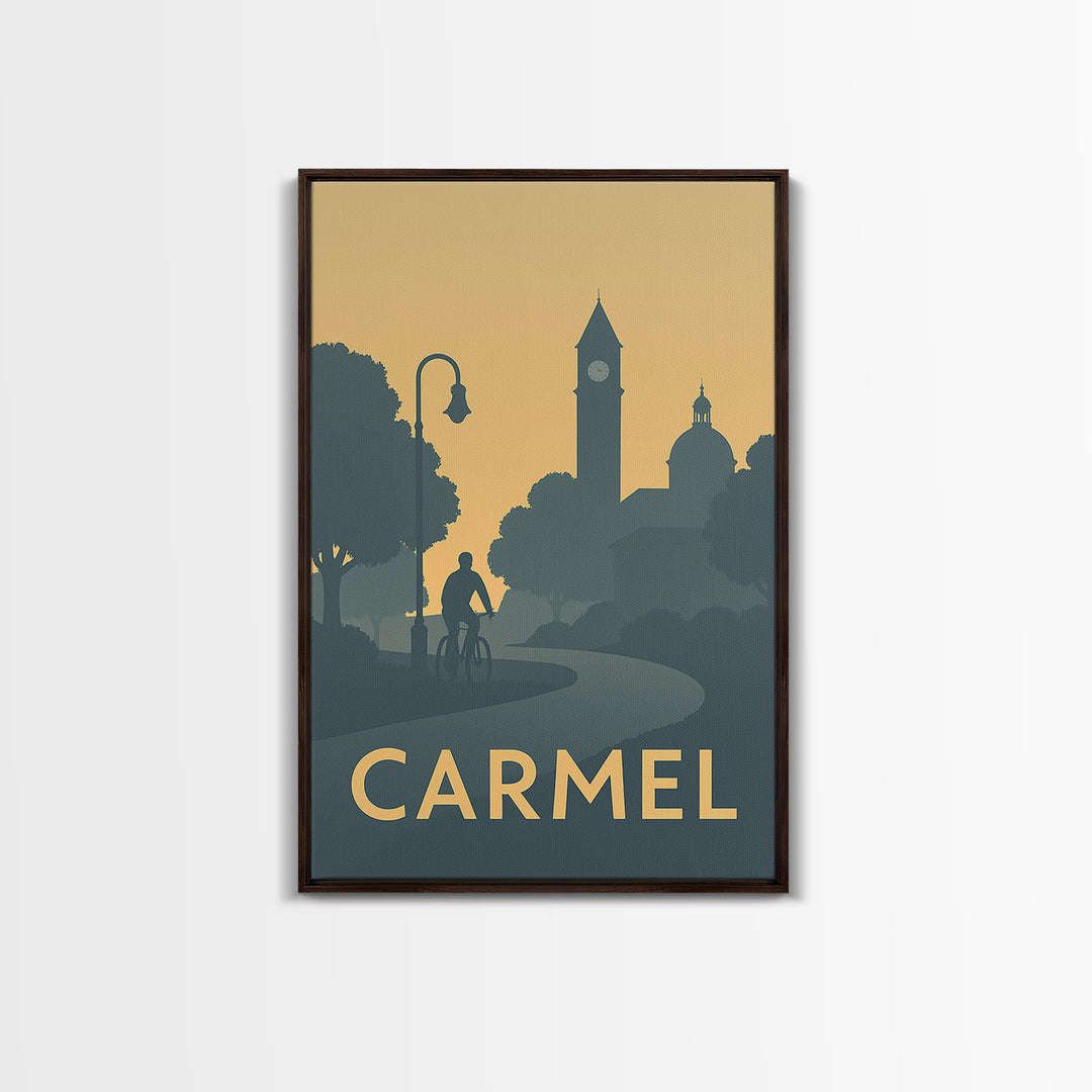 Carmel Travel Poster, Framed Canvas Print, Mid Century Travel Art, Carmel City Art, Travel Poster Art, Vintage Travel Print, Art Print