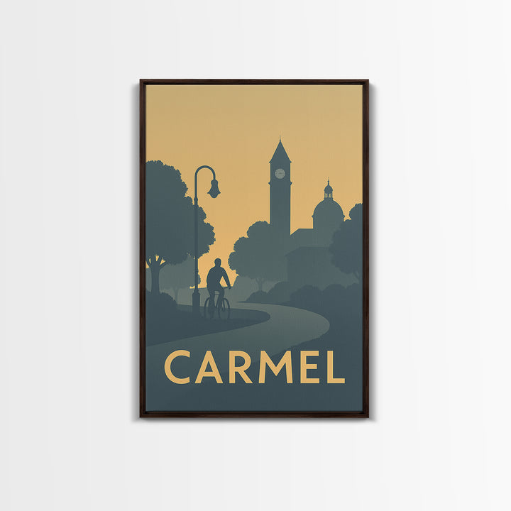Carmel Travel Poster, Framed Canvas Print, Mid Century Travel Art, Carmel City Art, Travel Poster Art, Vintage Travel Print, Art Print