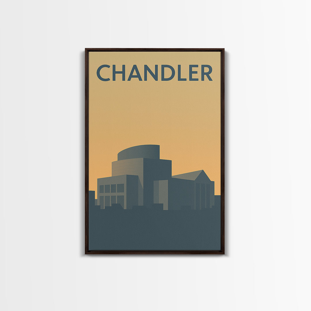 Chandler Arizona Travel Poster, Canvas Print, Retro Wall Art, Chandler City Art, Retro Travel Print, City Travel Prints, City Art Print