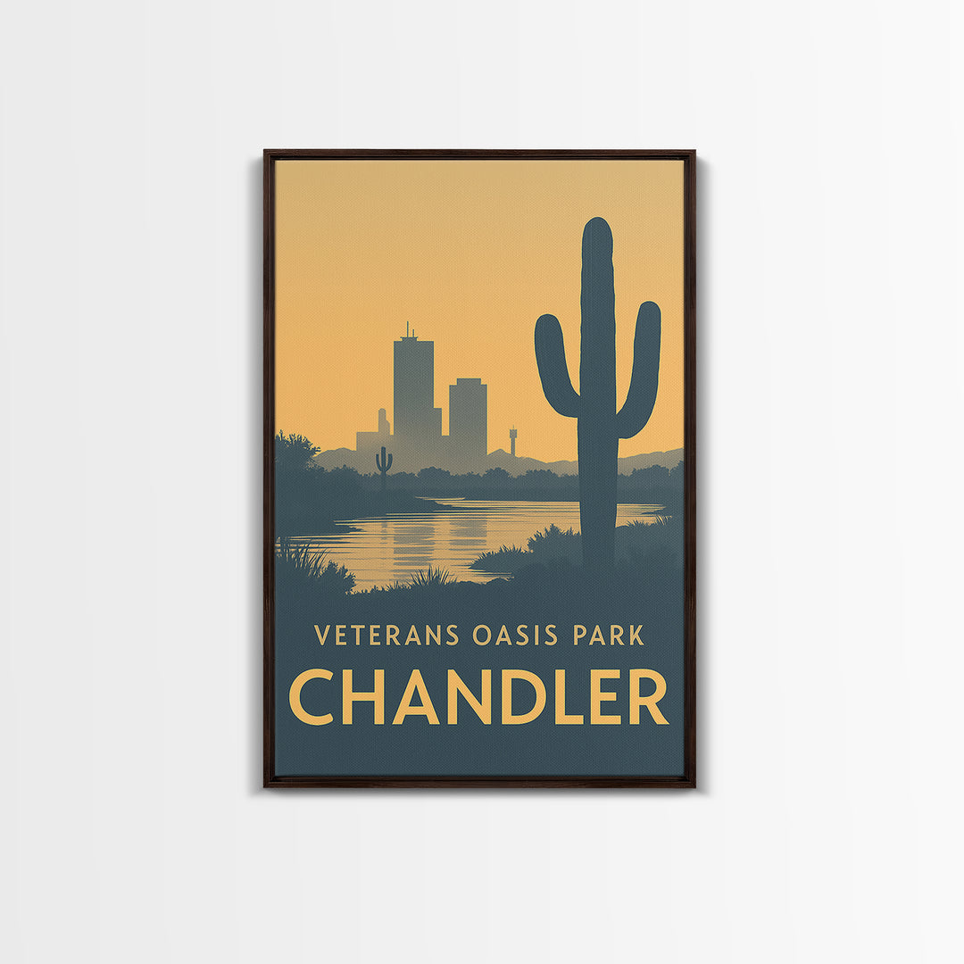 Chandler Travel Poster, Framed Canvas Print, Vintage City Poster Art, Chandler Wall Art, Travel Poster Set, Fine Art Print, Poster Print
