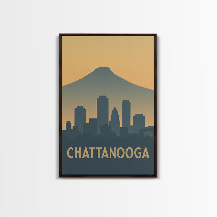 Chattanooga Tennessee Travel Poster, Canvas Print, City Poster Art, Chattanooga Art Print, Fine Art Print, Gift For Travelers, Poster Print