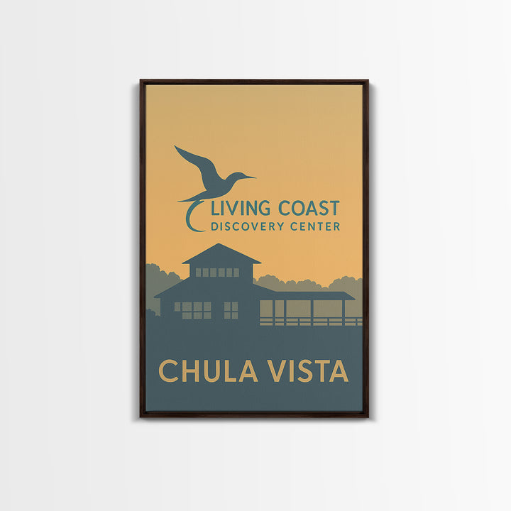 Chula Vista Travel Poster, Framed Canvas Print, Minimalist Retro Wall Art, Chula Vista Art Print, Living Room Wall Art, Gift For Travelers