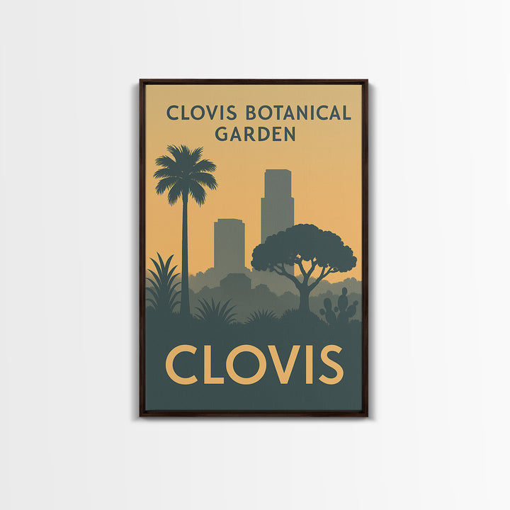 Clovis Travel Poster, Canvas Print, Minimalist Retro Wall Art, Clovis Travel Art, Fine Art Print, Eclectic Wall Decor, Wanderlust Decor