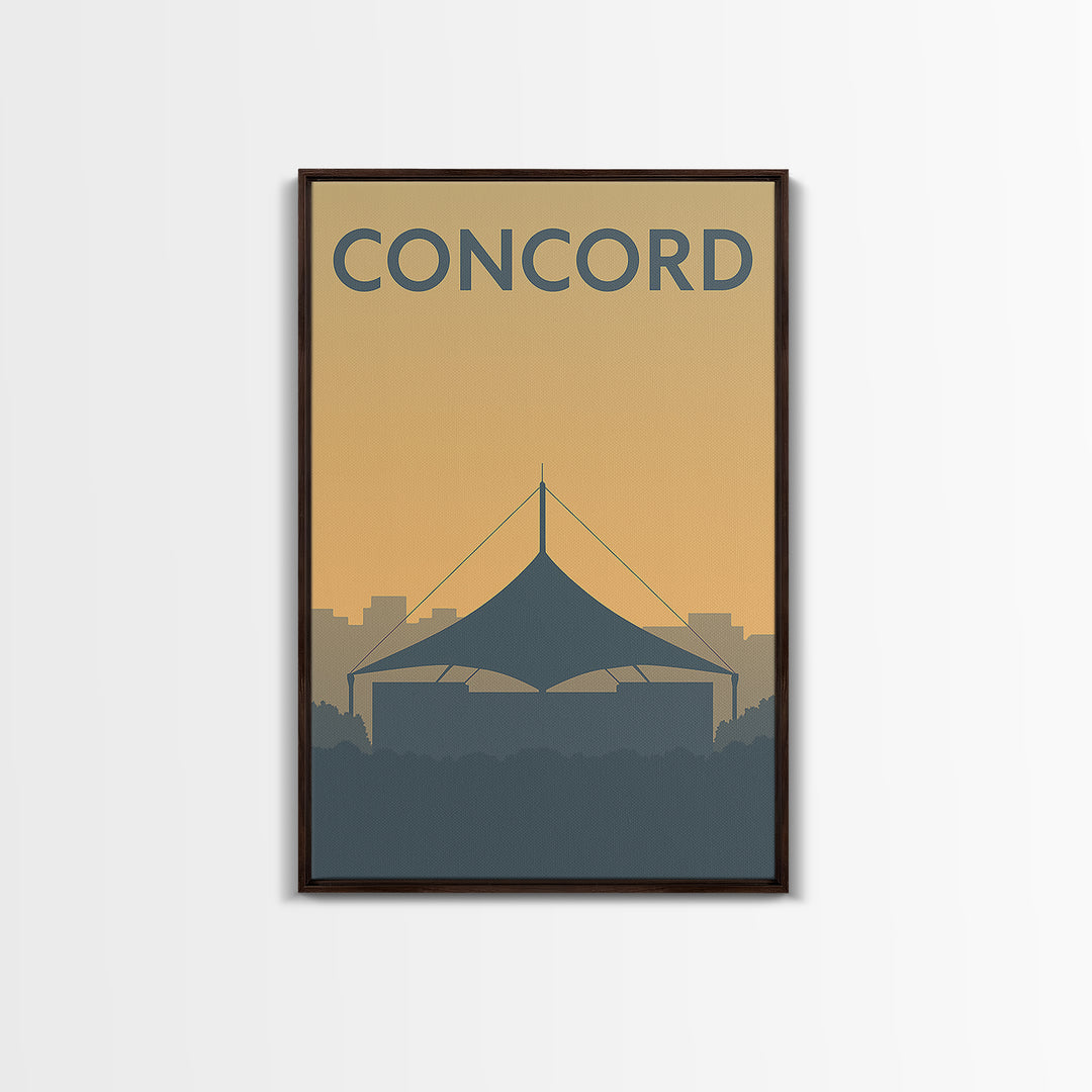 Concord California Travel Poster, Canvas Print, Mid Century Travel Art, Concord Art Print, Travel Poster Set, Wall Decor, City Travel Prints