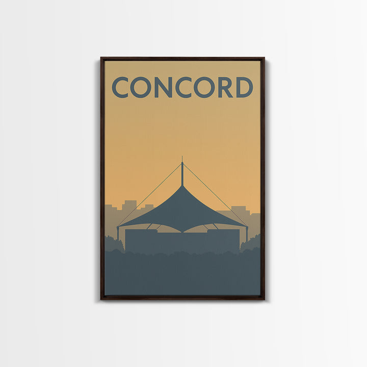 Concord California Travel Poster, Canvas Print, Mid Century Travel Art, Concord Art Print, Travel Poster Set, Wall Decor, City Travel Prints