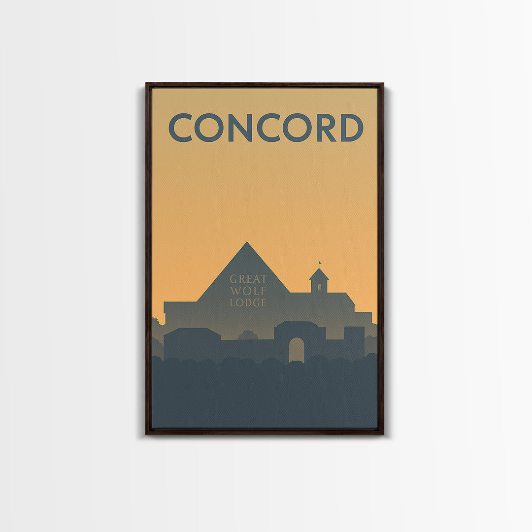 Concord Travel Poster, Canvas Print, Mid Century Travel Art, Concord Poster Print, Mid Century Wall Art, Modern Wall Decor, Poster Art