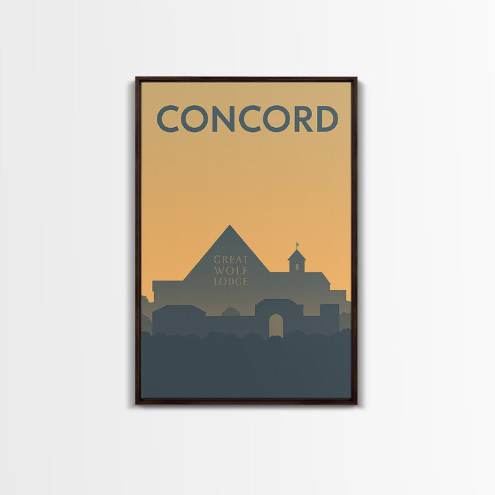 Concord Travel Poster, Canvas Print, Mid Century Travel Art, Concord Poster Print, Mid Century Wall Art, Modern Wall Decor, Poster Art