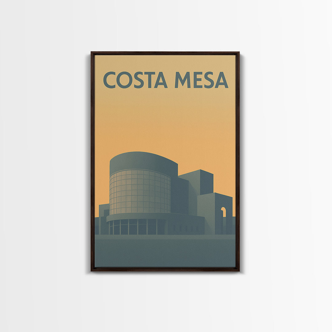 Costa Mesa California Travel Poster, Canvas Print, Vintage City Poster Art, Costa Mesa Travel Art, Vintage City Poster, Travel Poster Art
