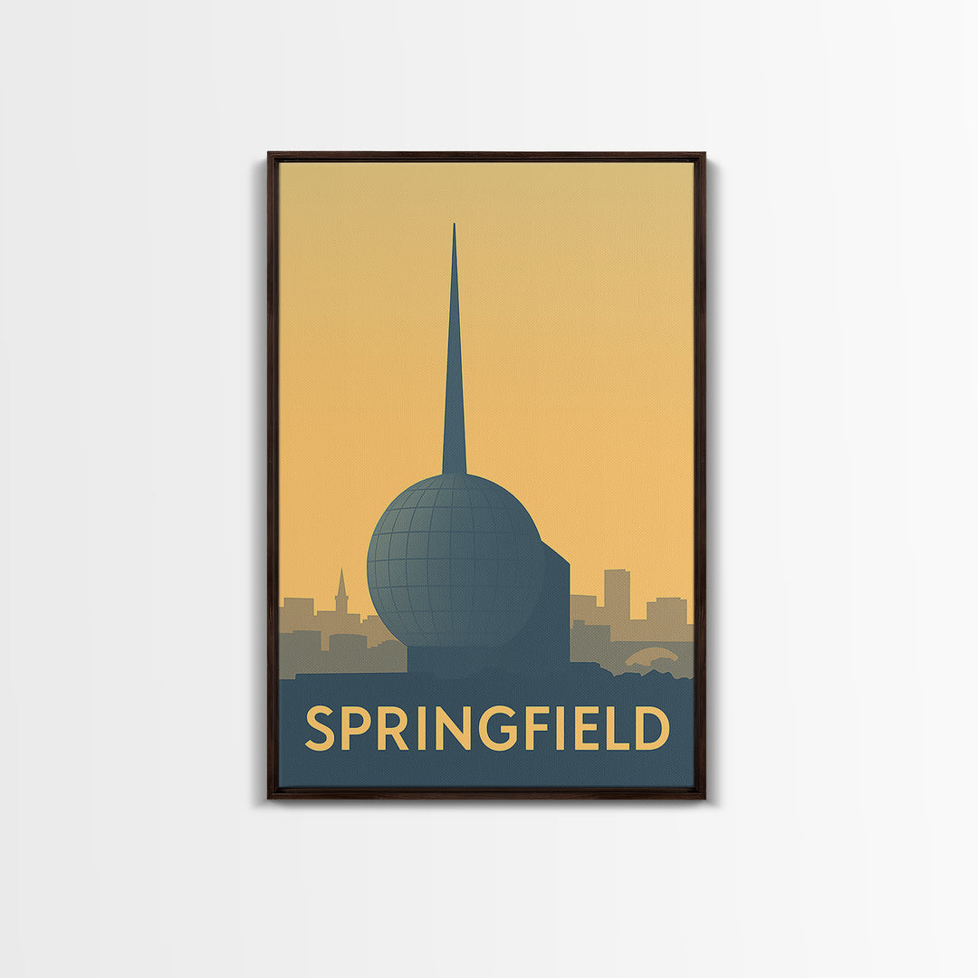 Springfield Missouri Travel Poster, Canvas Print, Mid Century Travel A ...