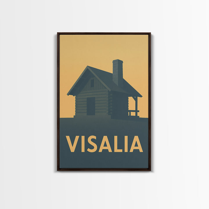 Visalia Travel Poster, Canvas Print, Sunset Skyline Wall Art, Visalia Wall Art, Travel Wall Art, City Travel Prints, Watercolor Skyline Art