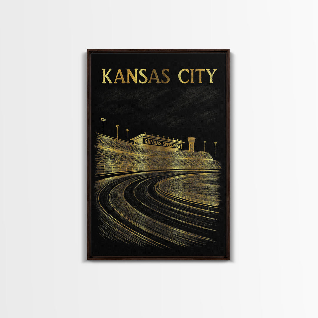 Kansas City Missouri Travel Poster, Canvas Print, Black And Gold Line Art, Kansas City City Art, Travel Wall Art, Wall Art, Design 1