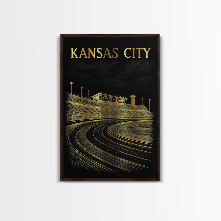 Kansas City Missouri Travel Poster, Canvas Print, Black And Gold Line Art, Kansas City City Art, Travel Wall Art, Wall Art, Design 1