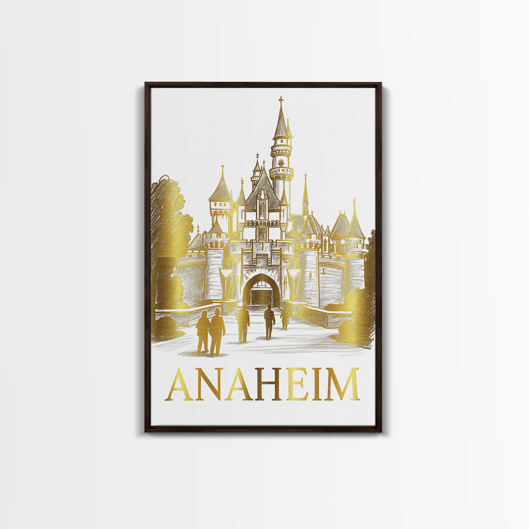 Anaheim Travel Poster, Canvas Print, Elegant City Illustration, Anaheim Poster Print, Fine Art Print, Travel Wall Decor, Travel Art Print
