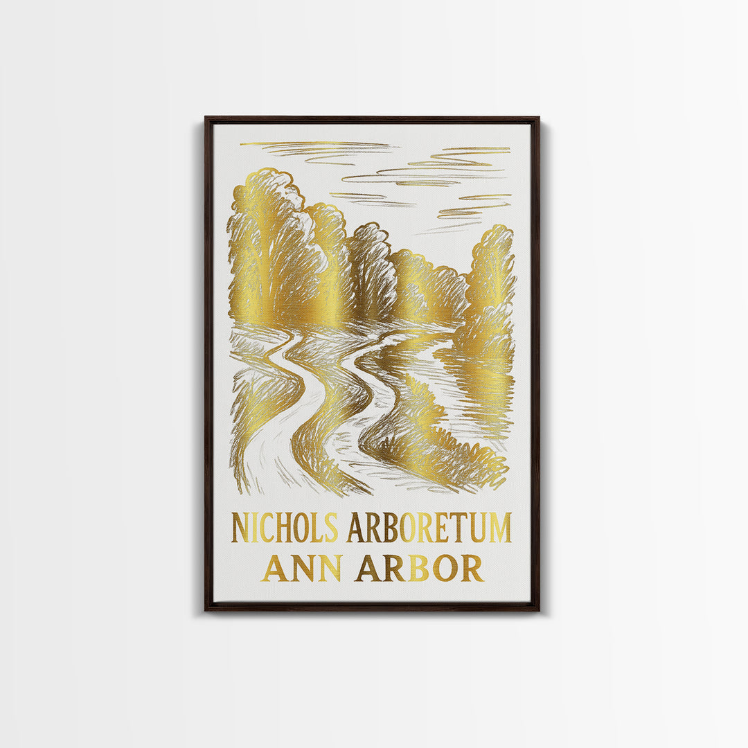 Ann Arbor Travel Poster, Canvas Print, Minimalist Poster Art, Ann Arbor City Art, Travel Poster Art, Living Room Wall Art, Poster Art