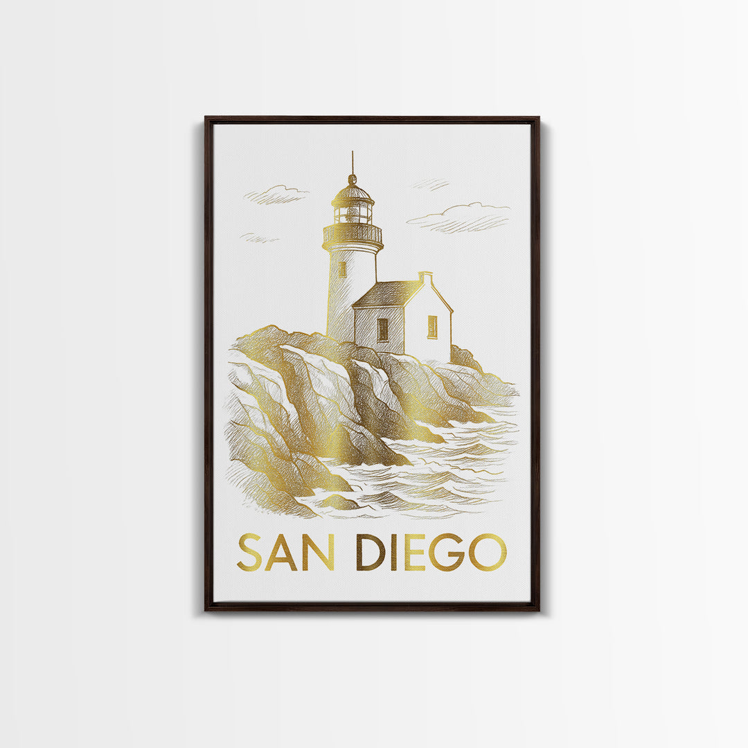 San Diego California Travel Poster, Canvas Print, Minimalist Poster Art, San Diego Travel Art, Travel Art Print, Art Print, Office Decor