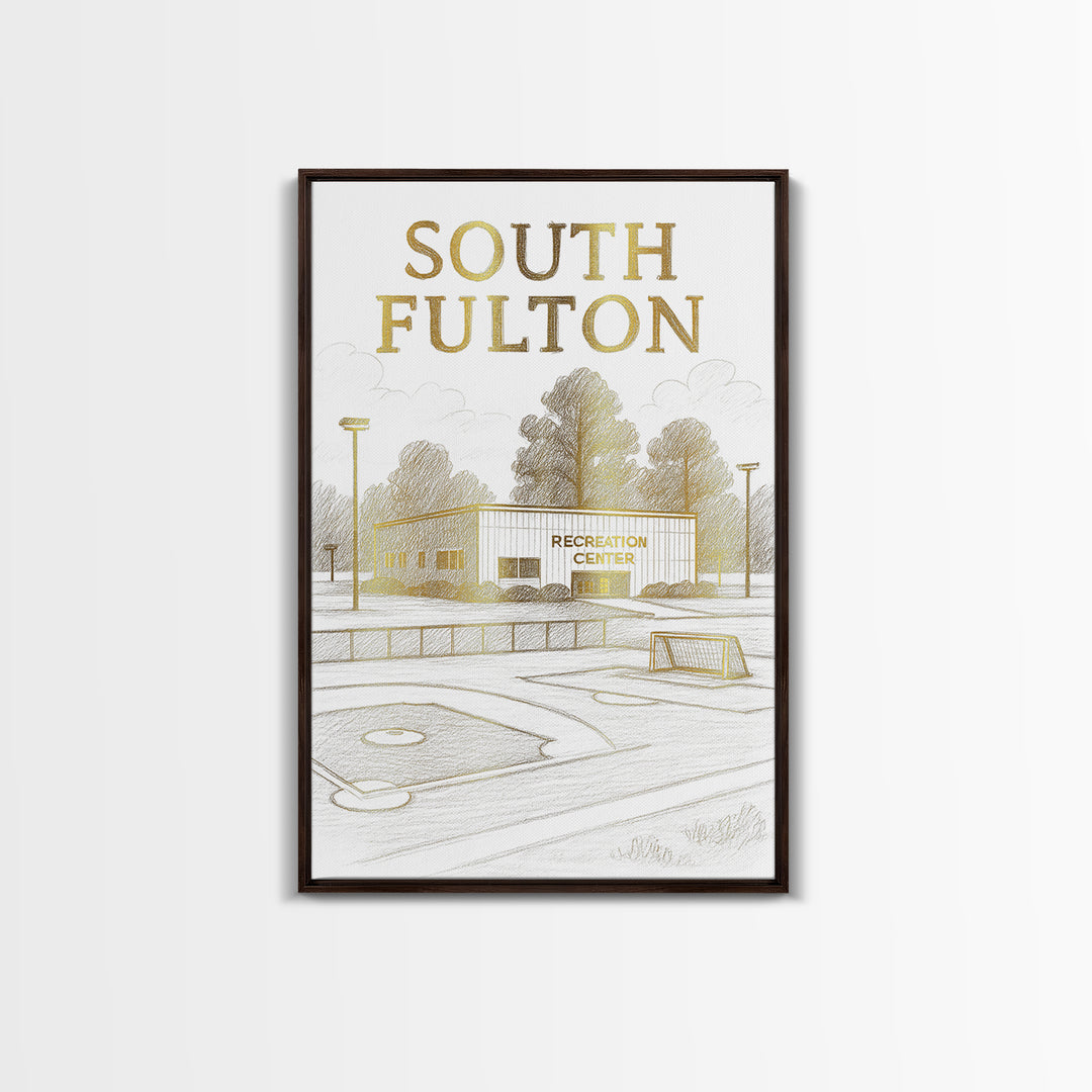 South Fulton Georgia Travel Poster, Canvas Print, Minimalist Poster Art, South Fulton Travel Art, Travel Art Print, City Travel Prints