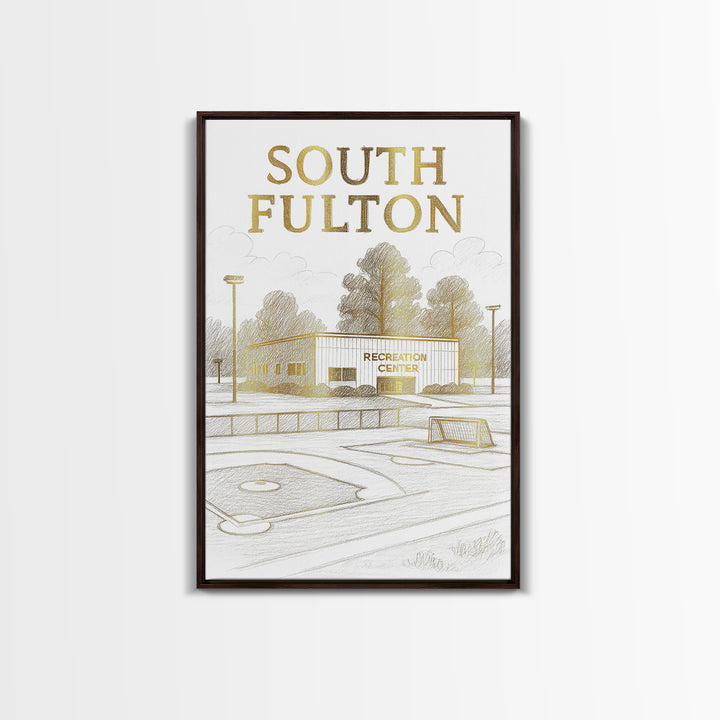 South Fulton Georgia Travel Poster, Canvas Print, Minimalist Poster Art, South Fulton Travel Art, Travel Art Print, City Travel Prints